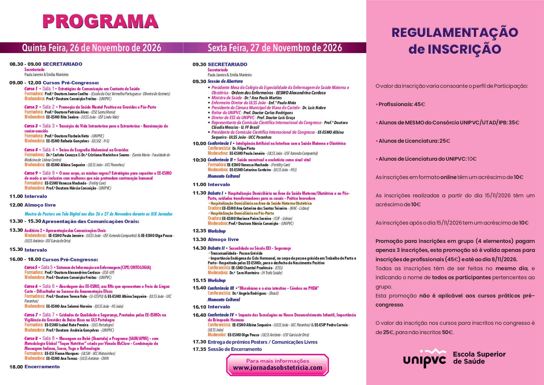 Programa — Verso